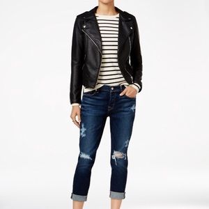 7 for all Mankind jeans Josefina Boyfriend Distressed Skinny crop 25 x 29 women
